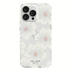 Kate Spade New York รุ่น Protective Hardshell Case - เคส iPhone 14 Pro Max - ลาย Hollyhock Floral