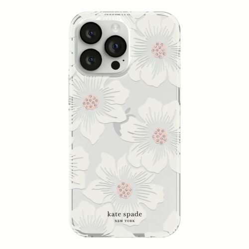 Kate Spade New York รุ่น Protective Hardshell Case - เคส iPhone 14 Pro Max - ลาย Hollyhock Floral