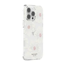 Kate Spade New York รุ่น Protective Hardshell Case - เคส iPhone 14 Pro Max - ลาย Hollyhock Floral
