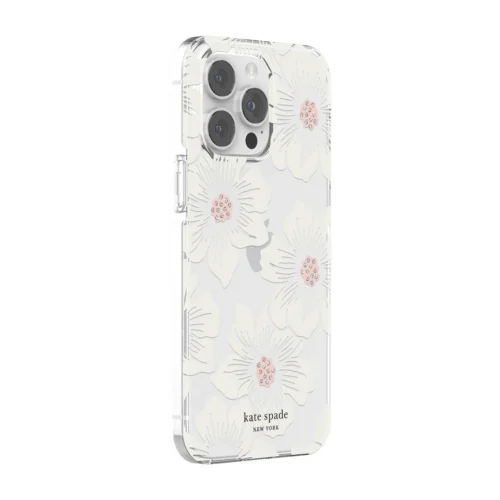Kate Spade New York รุ่น Protective Hardshell Case - เคส iPhone 14 Pro Max - ลาย Hollyhock Floral