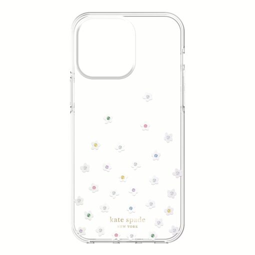 Kate Spade New York รุ่น Protective Hardshell Case - เคส iPhone 14 Pro Max - ลาย Pearl Wild Flowers - Image 7