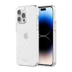 Kate Spade New York รุ่น Protective Hardshell Case - เคส iPhone 14 Pro Max - ลาย Pearl Wild Flowers