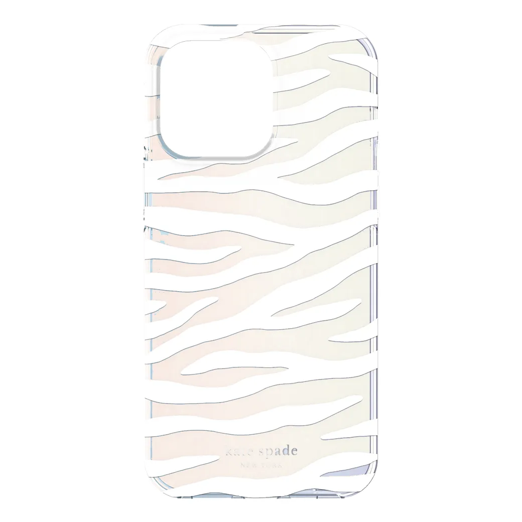 เคส Kate Spade New York รุ่น Protective Hardshell Case - iPhone 14 Pro Max - ลาย White Zebra