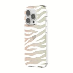 Kate Spade New York รุ่น Protective Hardshell Case - เคส iPhone 14 Pro Max - ลาย White Zebra