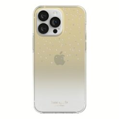 Kate Spade New York รุ่น Glazed Protective - เคส iPhone 14 Pro Max - สี Gold Metallic Ombre