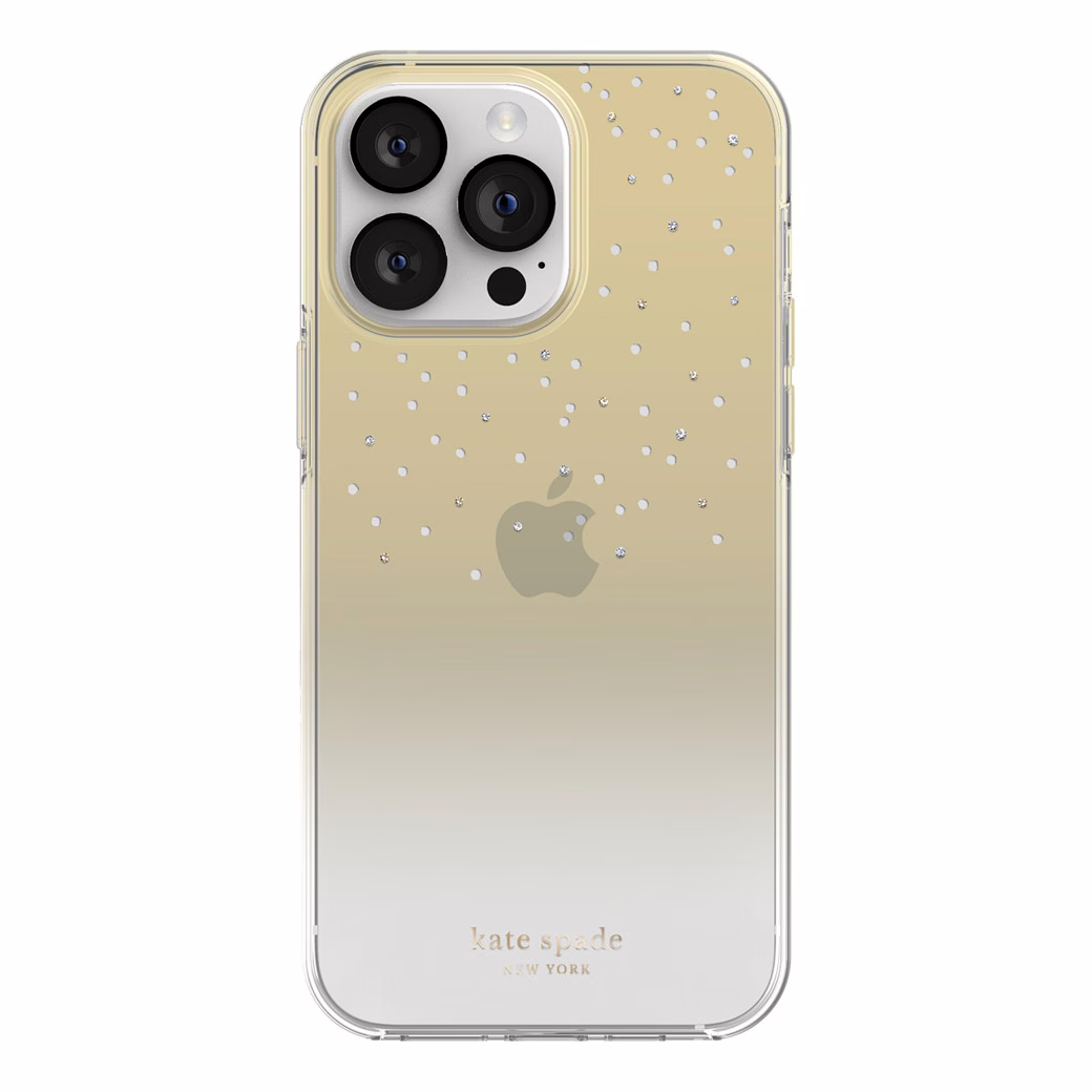 Kate Spade New York รุ่น Glazed Protective - เคส iPhone 14 Pro Max - สี Gold Metallic Ombre