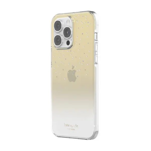 Kate Spade New York รุ่น Glazed Protective - เคส iPhone 14 Pro Max - สี Gold Metallic Ombre