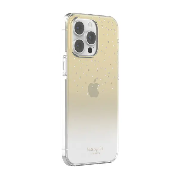 Kate Spade New York รุ่น Glazed Protective - เคส iPhone 14 Pro Max - สี Gold Metallic Ombre