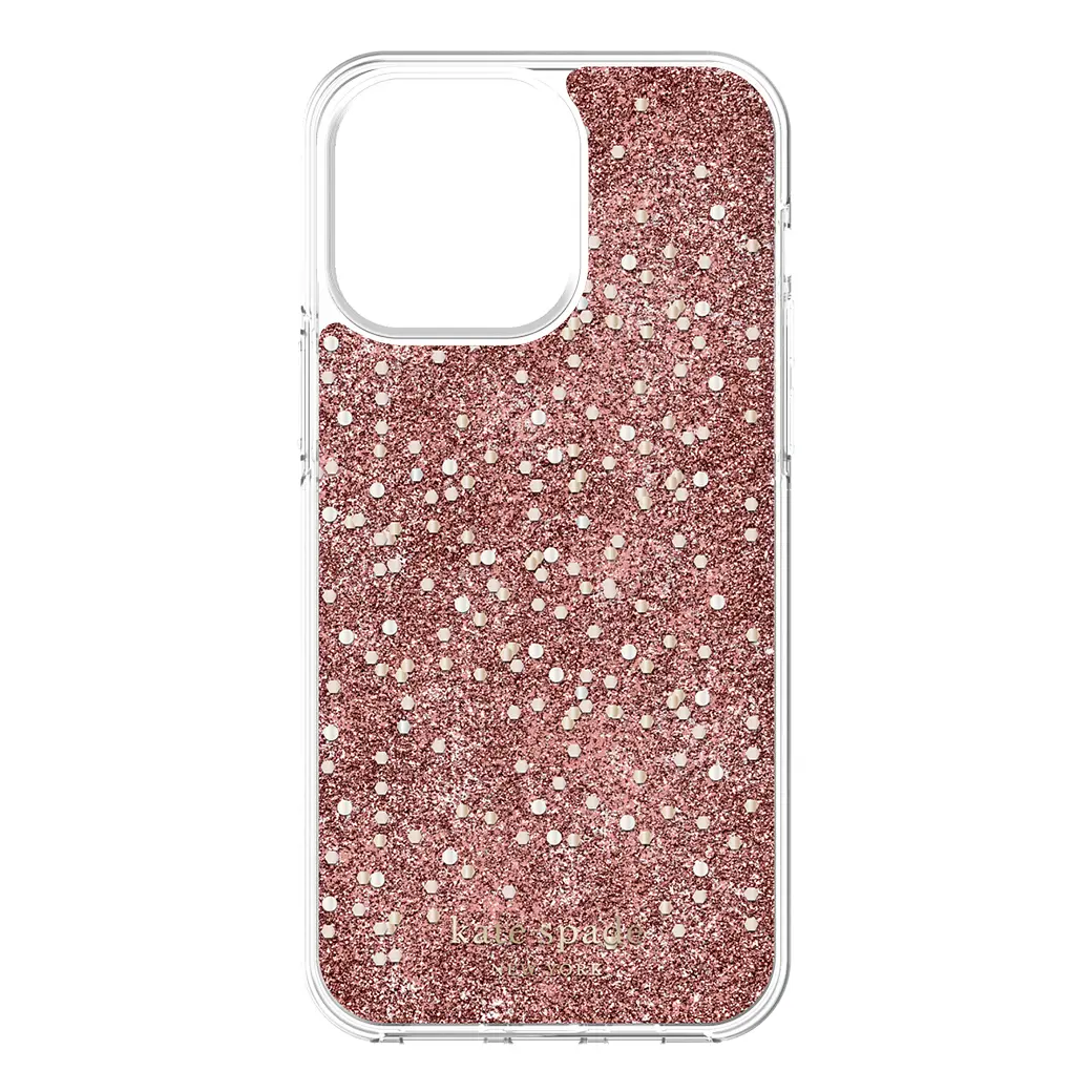 เคส Kate Spade New York รุ่น Chunky Glitter Protective - iPhone 14 Pro - สี Chunky Glitter Rose Gold