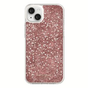 Kate Spade New York รุ่น Chunky Glitter Protective - เคส iPhone 14 Plus - สี Chunky Glitter Rose Gold