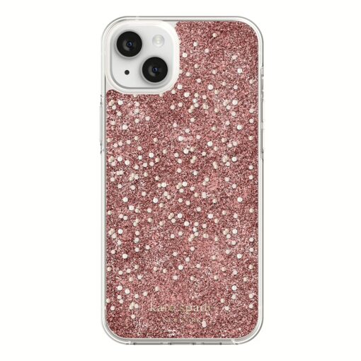 Kate Spade New York รุ่น Chunky Glitter Protective - เคส iPhone 14 Plus - สี Chunky Glitter Rose Gold
