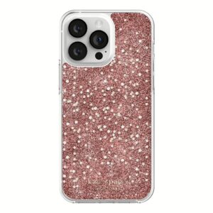 Kate Spade New York รุ่น Chunky Glitter Protective - เคส iPhone 14 Pro Max - สี Chunky Glitter Rose Gold