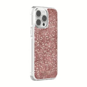 Kate Spade New York รุ่น Chunky Glitter Protective - เคส iPhone 14 Pro Max - สี Chunky Glitter Rose Gold