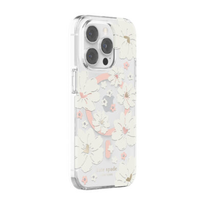 Kate Spade New York รุ่น Protective Hardshell with MagSafe Case - เคส iPhone 14 Pro - ลาย Classic Peony