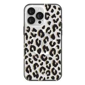 Kate Spade New York รุ่น Protective Hardshell with MagSafe Case - เคส iPhone 14 Pro Max - ลาย City Leopard Black