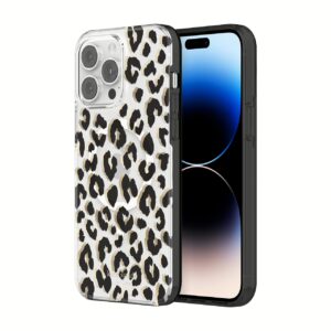 Kate Spade New York รุ่น Protective Hardshell with MagSafe Case - เคส iPhone 14 Pro Max - ลาย City Leopard Black