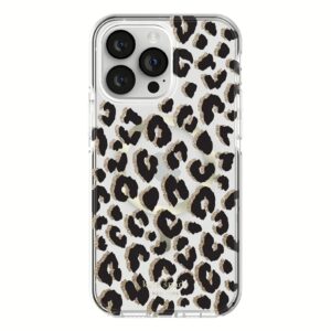 Kate Spade New York รุ่น Defensive Hardshell with MagSafe - เคส iPhone 14 Pro Max - ลาย Glitter Leopard
