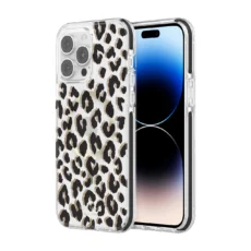 Kate Spade New York รุ่น Defensive Hardshell with MagSafe - เคส iPhone 14 Pro Max - ลาย Glitter Leopard