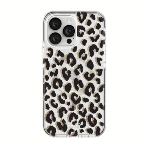 Kate Spade New York รุ่น Defensive Hardshell with MagSafe - เคส iPhone 14 Pro Max - ลาย Glitter Leopard