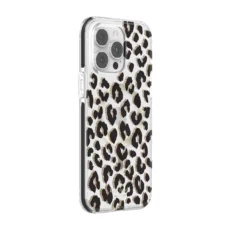 Kate Spade New York รุ่น Defensive Hardshell with MagSafe - เคส iPhone 14 Pro Max - ลาย Glitter Leopard