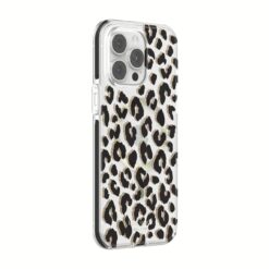 Kate Spade New York รุ่น Defensive Hardshell with MagSafe - เคส iPhone 14 Pro Max - ลาย Glitter Leopard