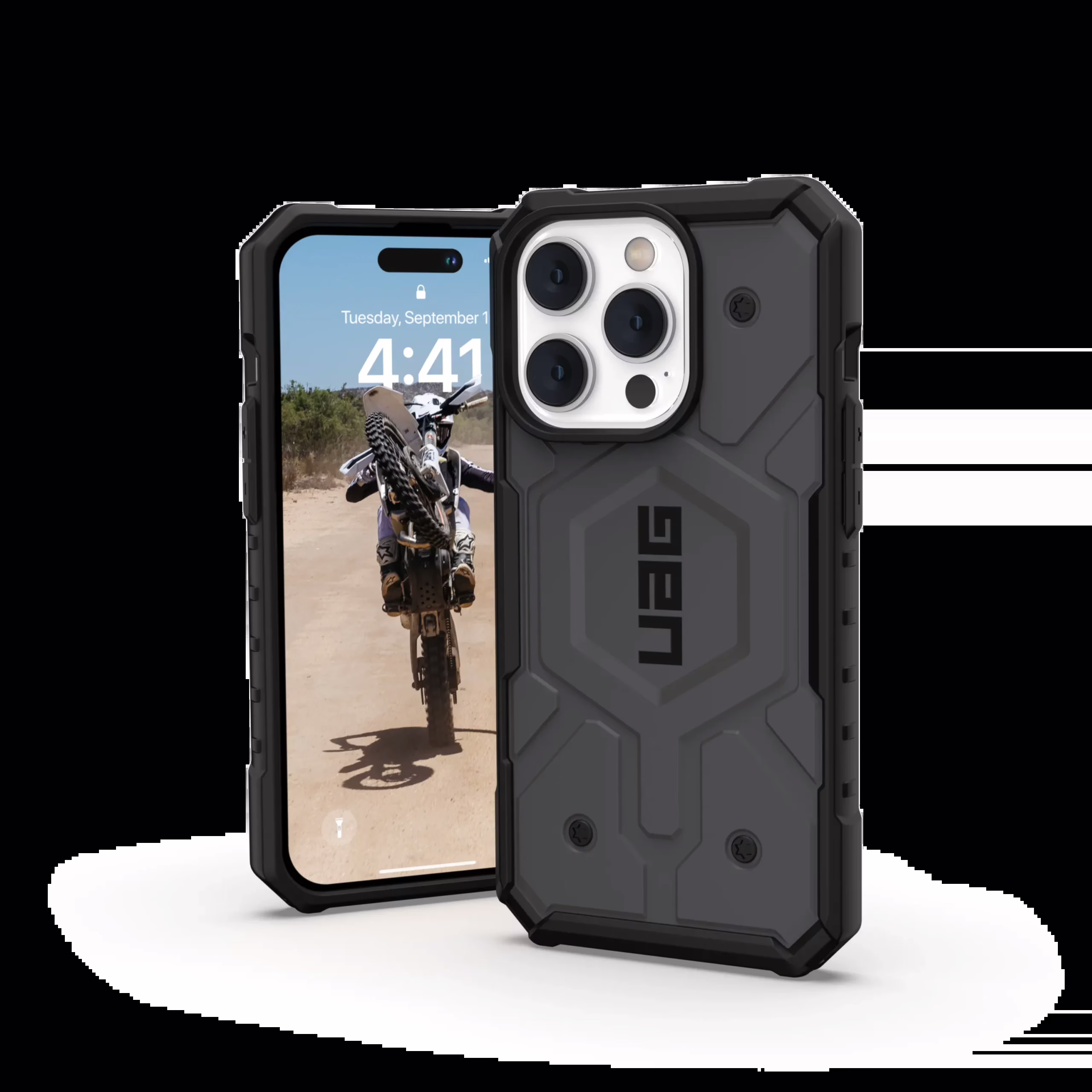 UAG รุ่น Pathfinder with Magsafe - เคส iPhone 14 Pro - สี Silver