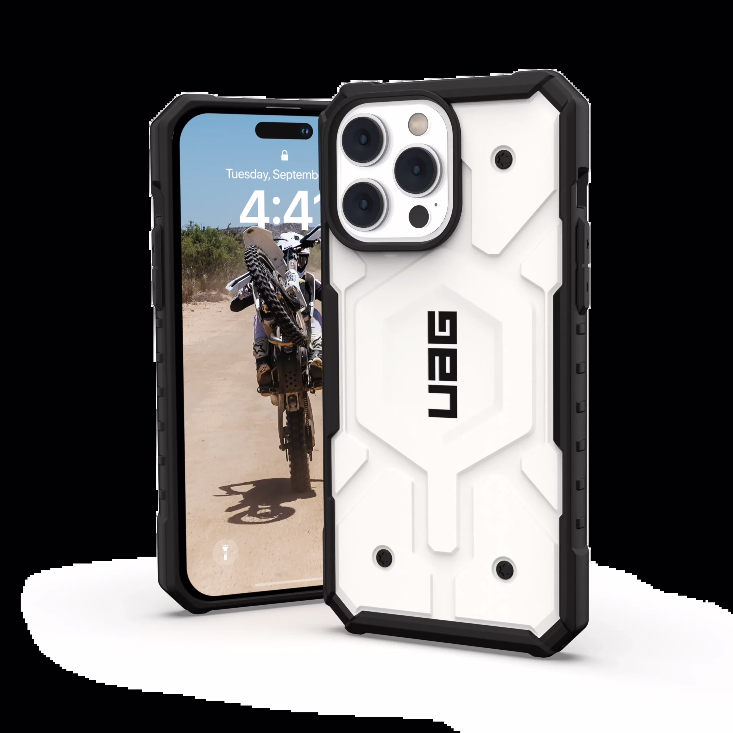 UAG รุ่น Pathfinder with Magsafe - เคส iPhone 14 Pro Max - สี White