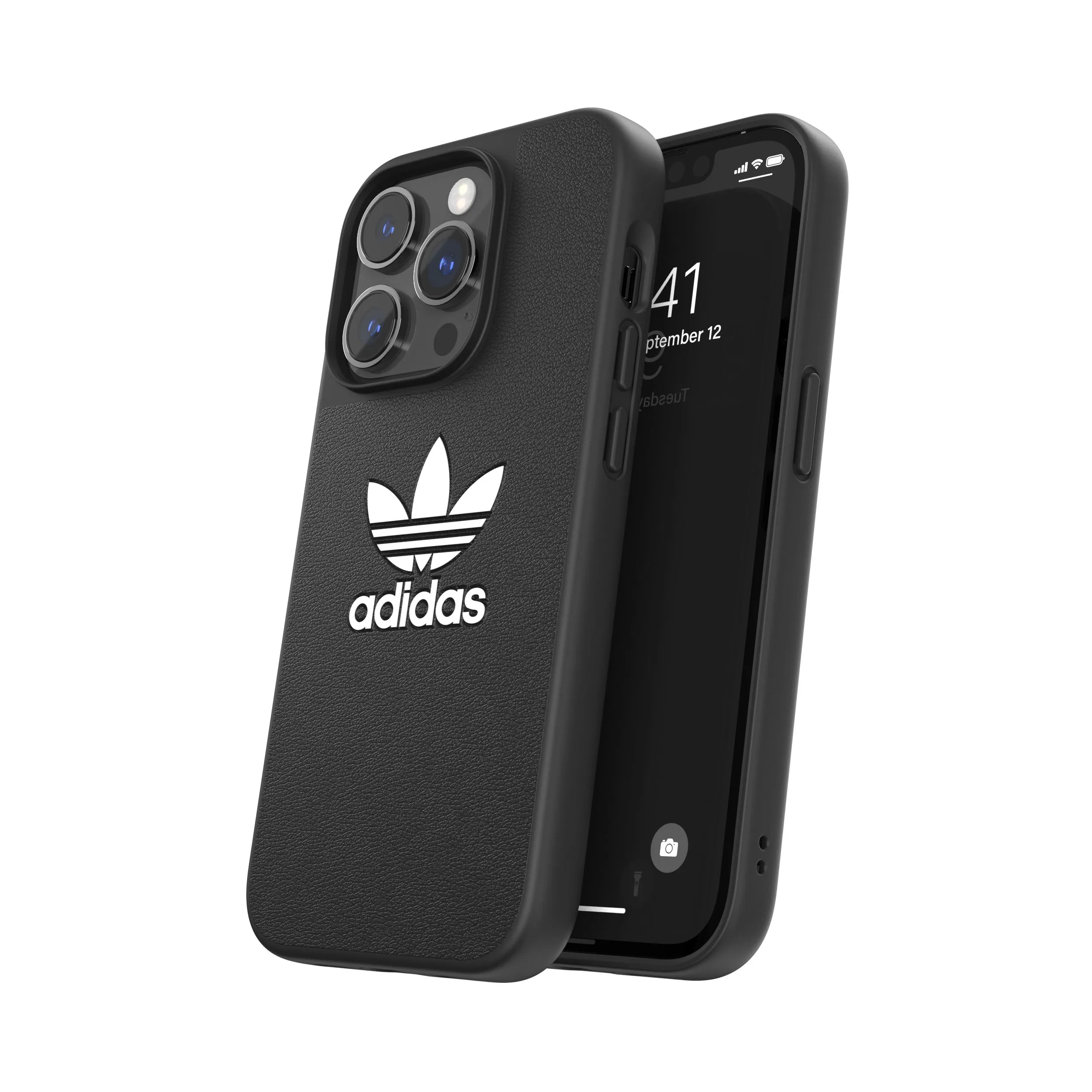 Adidas รุ่น Moulded Case Basic - เคส iPhone 14 Pro - สี Black/White