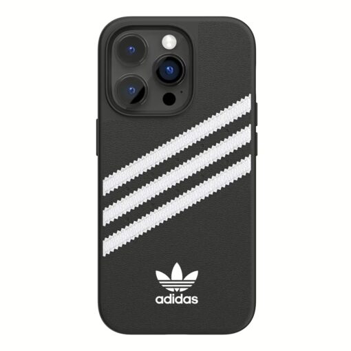 Adidas รุ่น Moulded Case PU - เคส iPhone 14 Pro - สี Black/White
