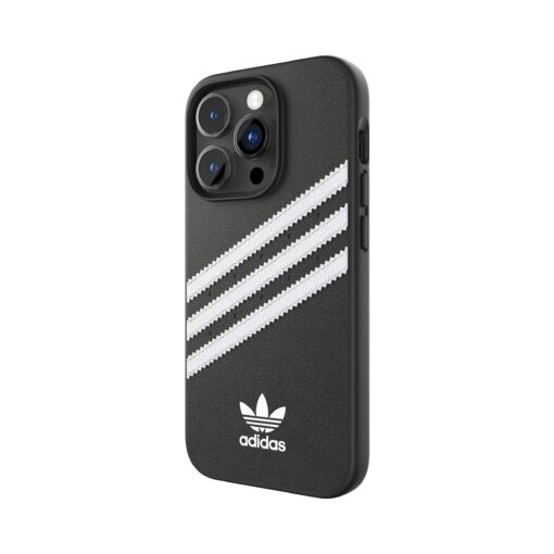 Adidas รุ่น Moulded Case PU - เคส iPhone 14 Pro - สี Black/White - Image 4