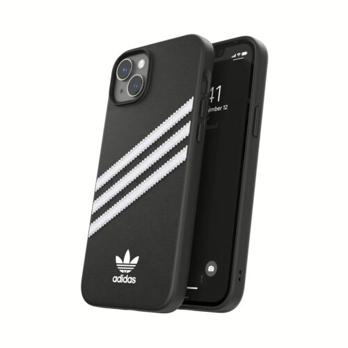 Adidas รุ่น Moulded Case PU - เคส iPhone 14 Plus - สี Black/White - Image 2