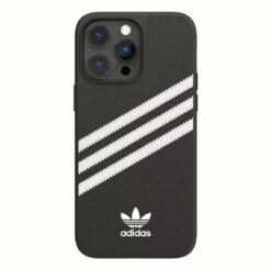 Adidas รุ่น Moulded Case PU - เคส iPhone 14 Pro Max - สี Black/White