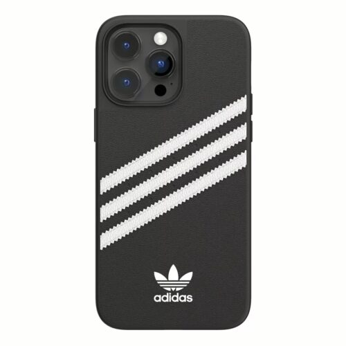 Adidas รุ่น Moulded Case PU - เคส iPhone 14 Pro Max - สี Black/White