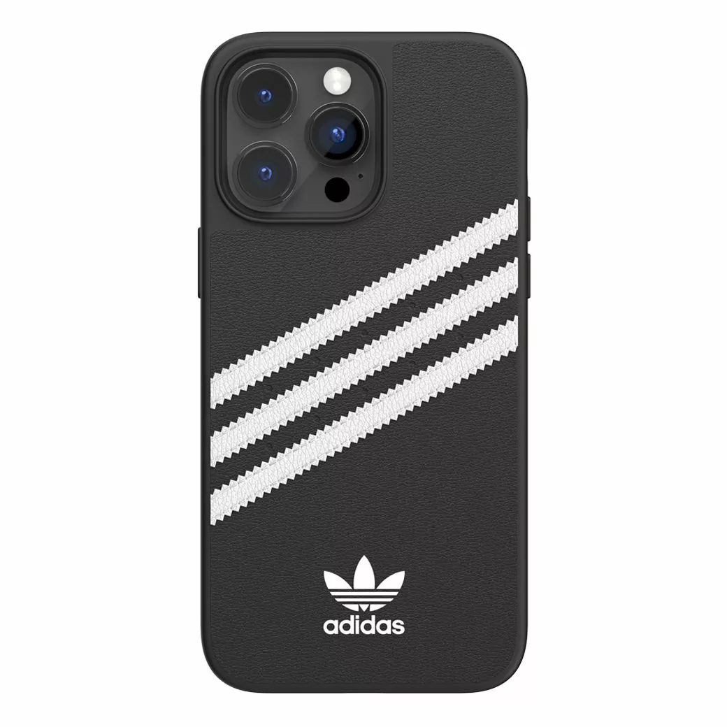 Adidas รุ่น Moulded Case PU - เคส iPhone 14 Pro Max - สี Black/White