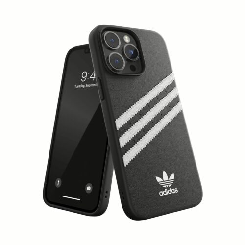 Adidas รุ่น Moulded Case PU - เคส iPhone 14 Pro Max - สี Black/White - Image 10