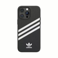 Adidas รุ่น Moulded Case PU - เคส iPhone 14 Pro Max - สี Black/White