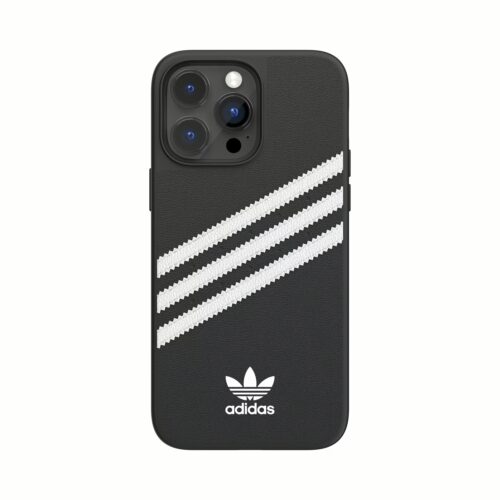 Adidas รุ่น Moulded Case PU - เคส iPhone 14 Pro Max - สี Black/White - Image 9