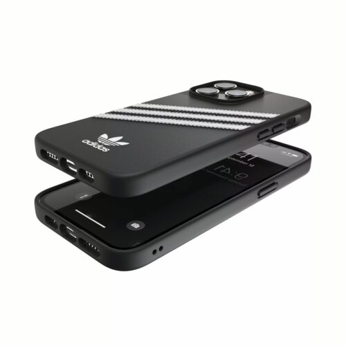 Adidas รุ่น Moulded Case PU - เคส iPhone 14 Pro Max - สี Black/White - Image 5