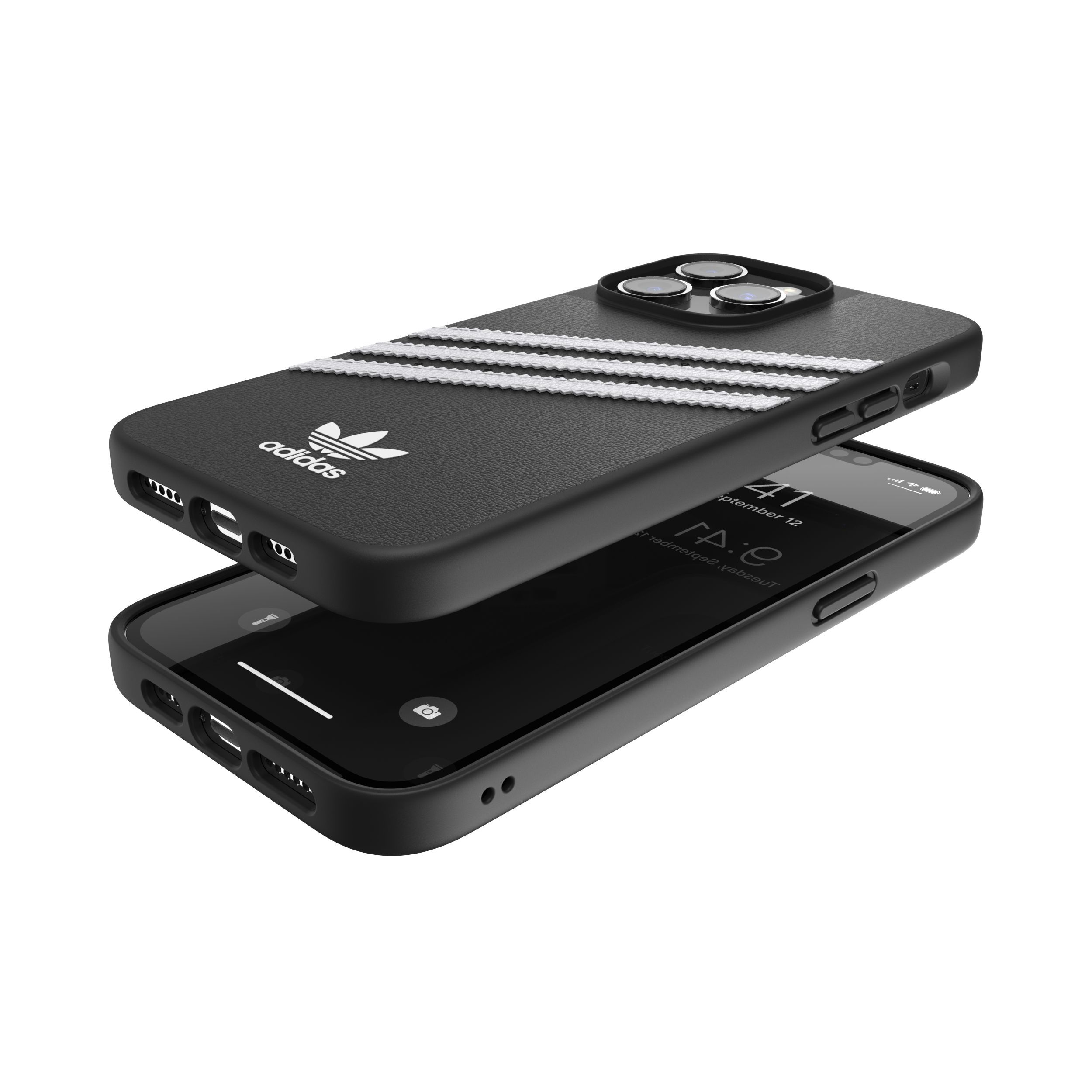 Adidas รุ่น Moulded Case PU เคส iPhone 14 Pro Max สี Black/White Vgadz