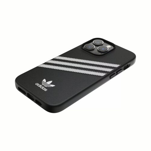 Adidas รุ่น Moulded Case PU - เคส iPhone 14 Pro Max - สี Black/White - Image 4