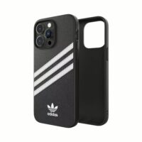 Adidas รุ่น Moulded Case PU - เคส iPhone 14 Pro Max - สี Black/White