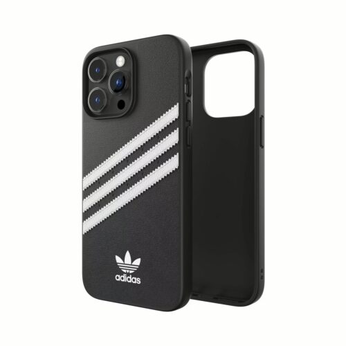 Adidas รุ่น Moulded Case PU - เคส iPhone 14 Pro Max - สี Black/White - Image 3