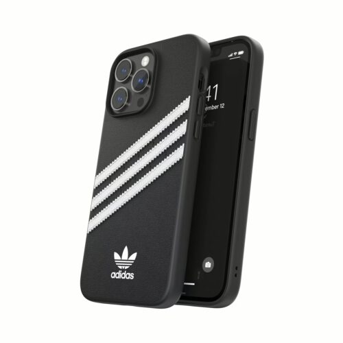 Adidas รุ่น Moulded Case PU - เคส iPhone 14 Pro Max - สี Black/White - Image 2