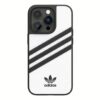 Adidas รุ่น Moulded Case PU - เคส iPhone 14 Pro - สี White/Black