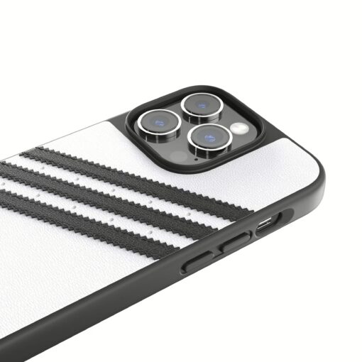 Adidas รุ่น Moulded Case PU - เคส iPhone 14 Pro - สี White/Black - Image 5