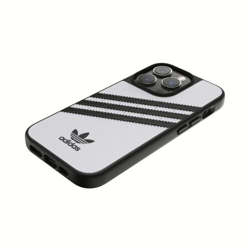 Adidas รุ่น Moulded Case PU - เคส iPhone 14 Pro - สี White/Black - Image 7