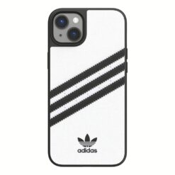 Adidas รุ่น Moulded Case PU - เคส iPhone 14 Plus - สี White/Black