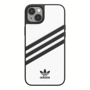 Adidas รุ่น Moulded Case PU - เคส iPhone 14 Plus - สี White/Black