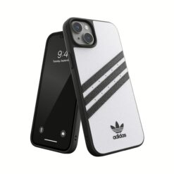 Adidas รุ่น Moulded Case PU - เคส iPhone 14 Plus - สี White/Black