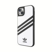 Adidas รุ่น Moulded Case PU - เคส iPhone 14 Plus - สี White/Black